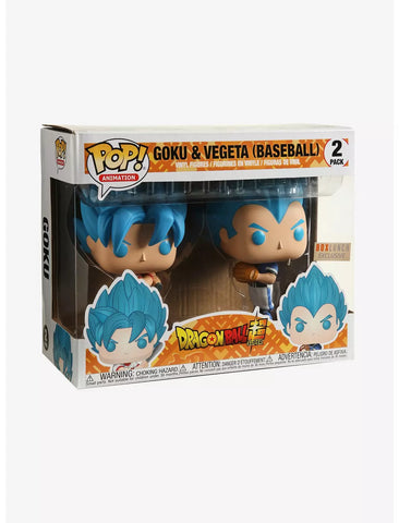 Funko Pop Dragonball Super Goku & Vegeta Baseball 2-Pack Box Lunch Exclusive