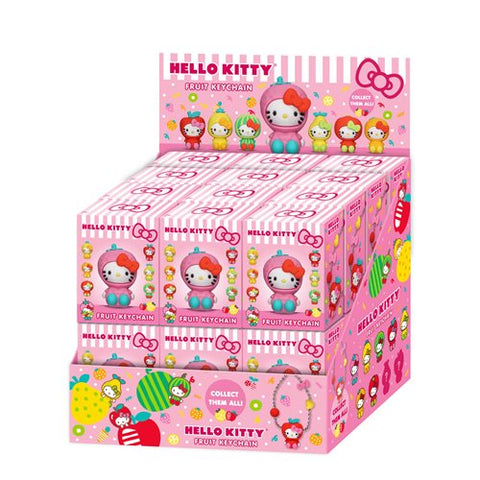 Hello Kitty Fruit 3D Foam Bag Clip Display Case of 24