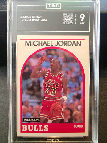 Michael Jordan 1989 NBA Hoops #200 TAG 9 MINT