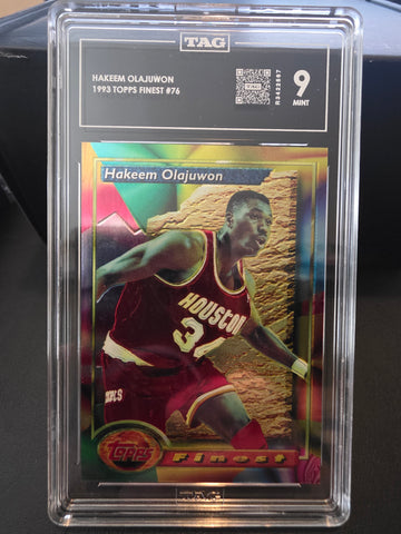 Olajuwon 93 Topps Finest #76 TAG 9 MINT