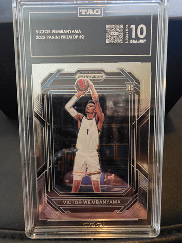 Wemby 2023 Panini Prizm RC DP #2 TAG 10 GEM MINT