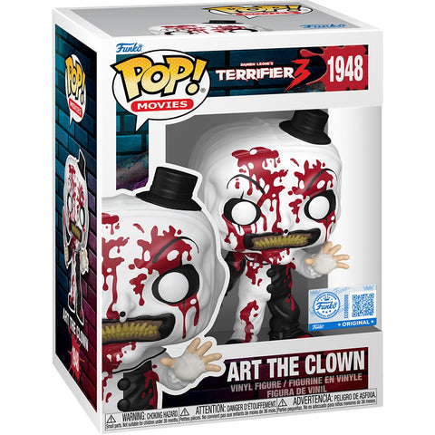 Terrifier 3 Art the Clown Bloody Funko Pop! Vinyl Figure #1948  [COMMON]- Entertainment Earth Exclusive