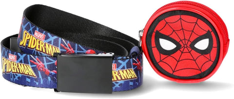 Marvel Spider-Man Adjustable Belt with Removable Zip Pouch Bag