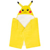 Pokemon Kids Pikachu Bath Hooded Towel, Cotton, Yellow