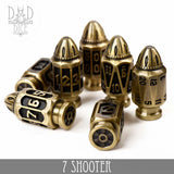 7 Shooter Brass (Metal) Dice Set