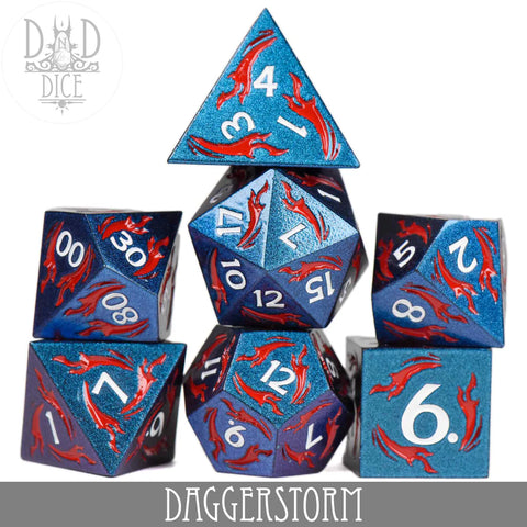 Daggerstorm (Metal) Dice Set
