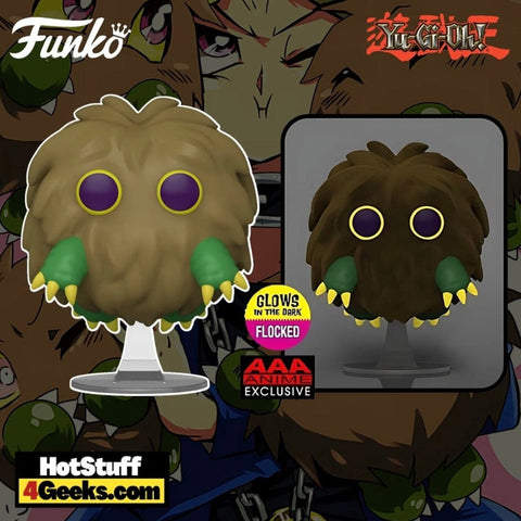 Yu-Gi-Oh! Kuriboh Flocked and Glow-in-the-Dark Pop! Vinyl Figure #1455 - AAA Anime Exclusive