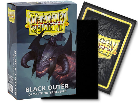Dragon Shield Sleeves: Standard - Matte Outer Sleeves - Black 100 ct