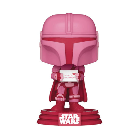 POP STAR WARS VALENTINES S2 MANDALORIAN VINYL FIG (C: 1-1-2)